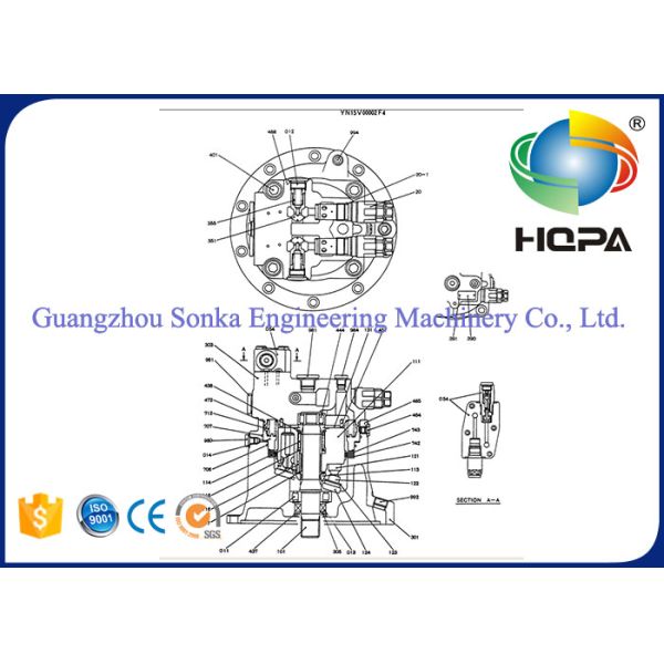 Kobelco SK210LC Hydraulic Motor Seal Kits for Swing Motor Assy YN15V00002F4