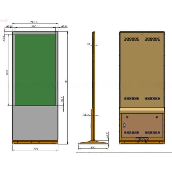 UHD 55" inch floor standing android LCD wifi movie poster billboard advertisement kiosk