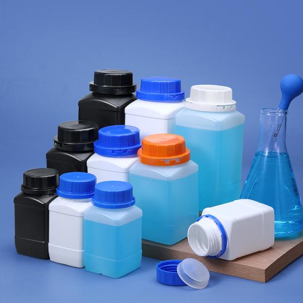 Quality 250ML Wide Neck Square Bottle HDPE Material Cylinderical Body for sale