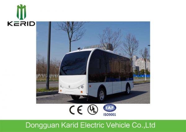 Quality 12 Seats Autonomous Shuttle Bus , City Self Driving Bus With Satellite Mapped Route for sale