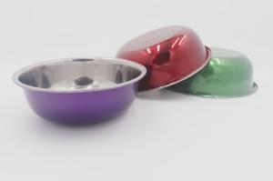 China 3pcs Cookware set colorful wash basin different size stainless steel mixing bowl wholesale