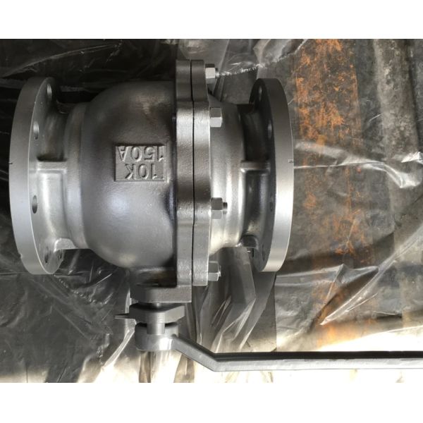 JIS10K 150A cast iron 2-pc ball valve
