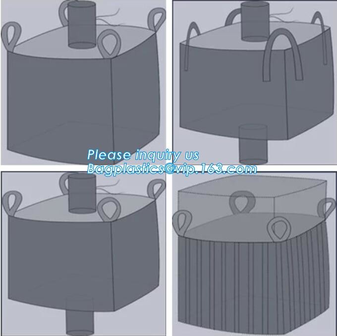 customizable PP u-panel baffle big bag /coated white woven PP jumbo bag/ventilated 4 panel baffle bag/all colors availab