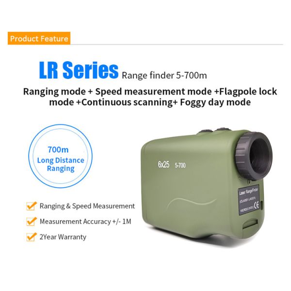 LCD Display Waterproof Laser Rangefinder 1500 Meters
