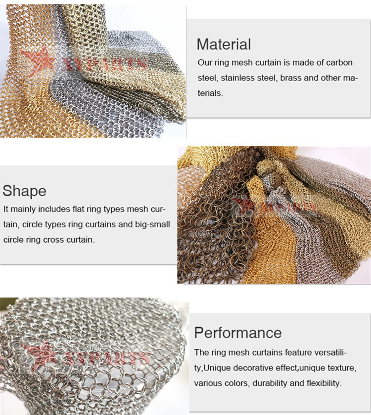 Height 2.30 M Width 1.50 M Ring Size 7mm Silver Color Tab Top Ring Mesh Curtain