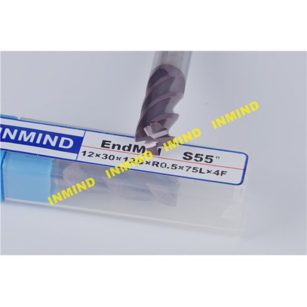 0.5 um Grain Size Corner Radius End Mill with Tungsten Carbide Material