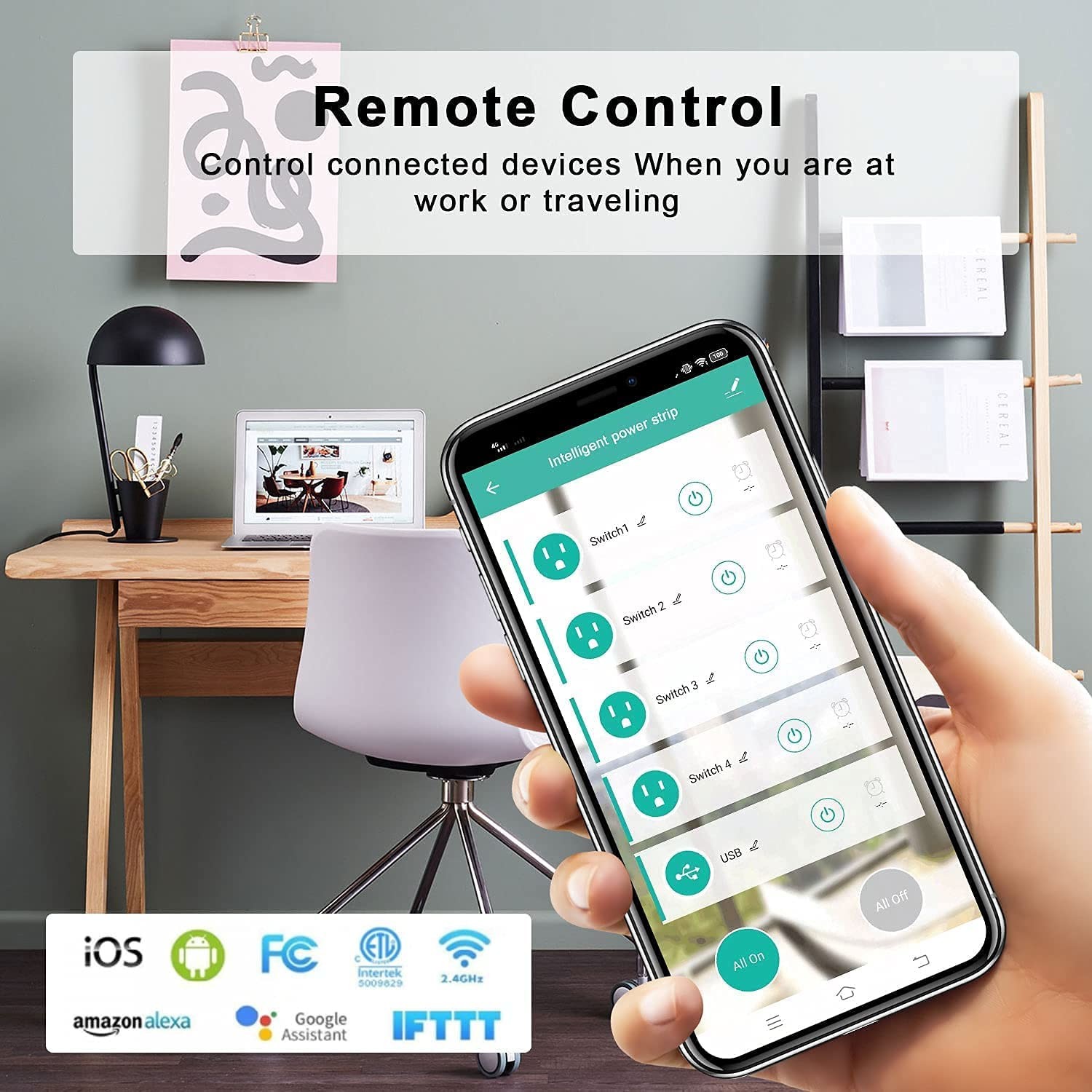 Tuya Wifi Electrical Sockets Voice Control Universal Smart Socket With Alexa / Google