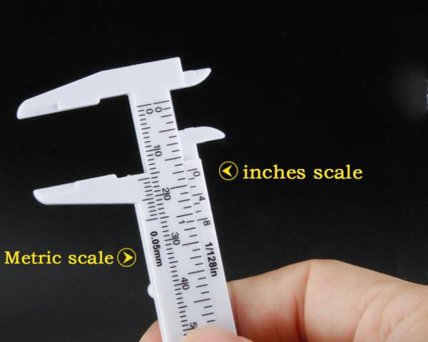 Quality 0-80mm Plastic Vernier Caliper Eyebrow Measuring Tool Slide Scale Eyebrow Shape Ruler For Permanent Makeup for sale