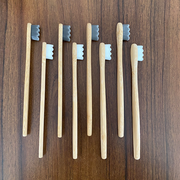 Adult Natural Dupont Bristle Charcoal Bamboo Toothbrush For Travel