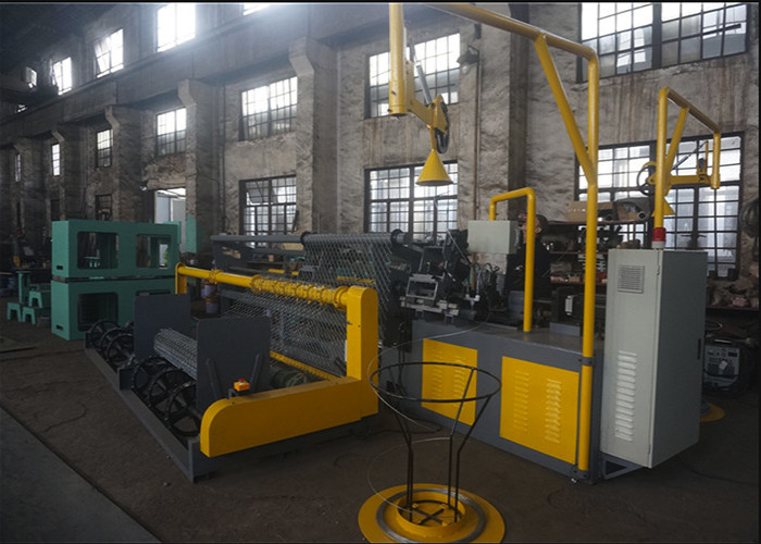 Double Spiral Wire Fence Making Machine / Diamond Mesh Wire Making Machine Automated