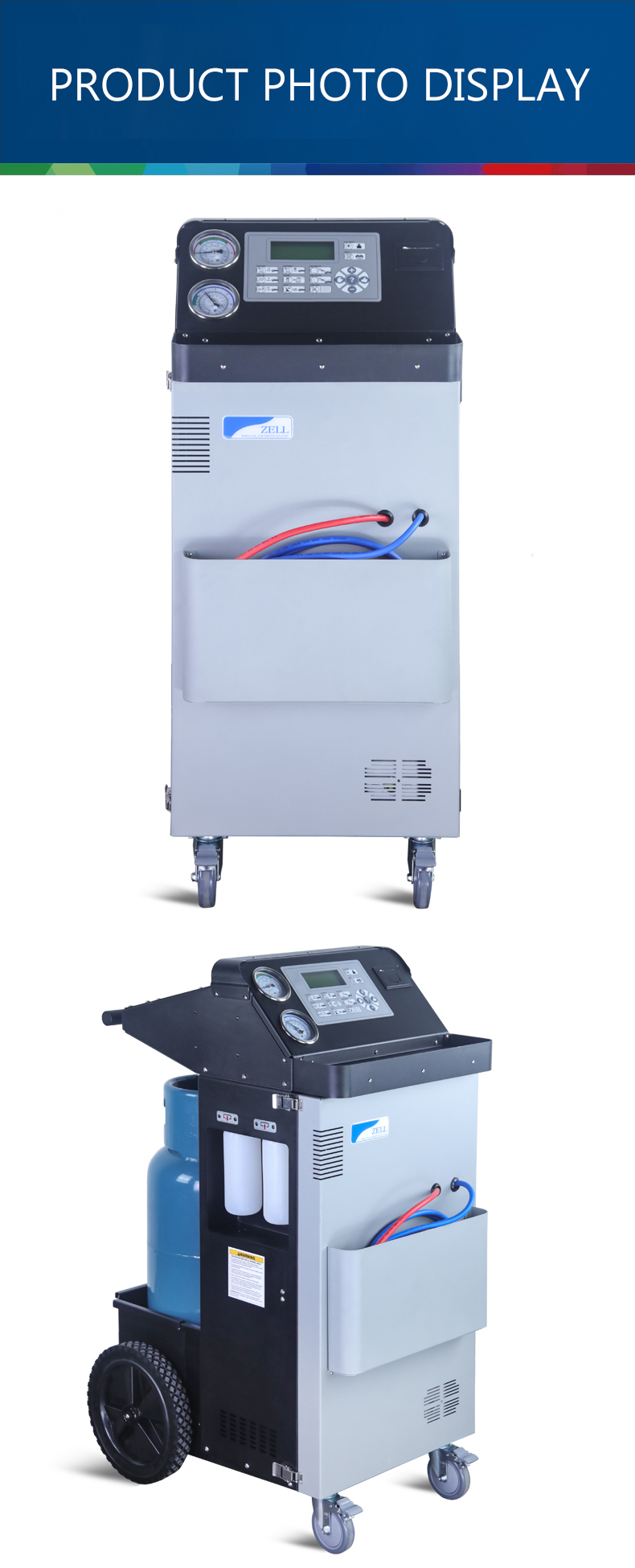Car A/C Recovery Air Con Regas Machine Aircon Work Station 10Pa For Heavy Vehicle