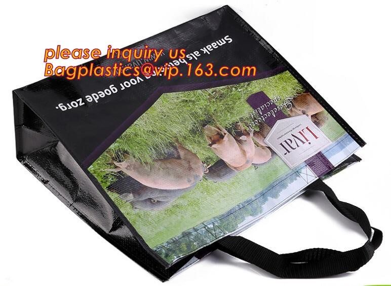 Wholesale eco reusable pp woven shopping bag with logo design,100% recyclable Ecological large capacity Durable fabric