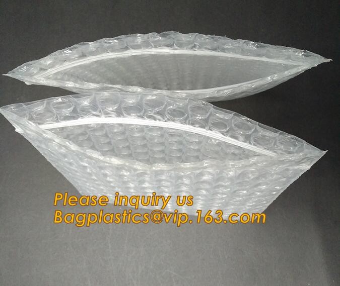Cosmetic Slider Zip lockk Bubble Bags Bubble Slide Pouch,Zip lockk esd bubble bag bubble packaging wrap cosmetic pouch slide