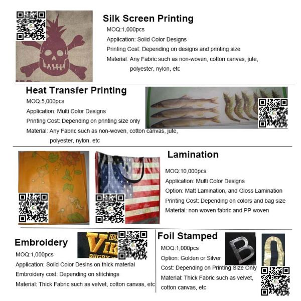 OEM Service Non Woven Screen Print Folding Tote Bag Custom