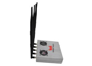 China 12W 4G LTE800 Adjustable Wi-Fi Cell Phone Signal Jammer With Five Omni Antennas on sale