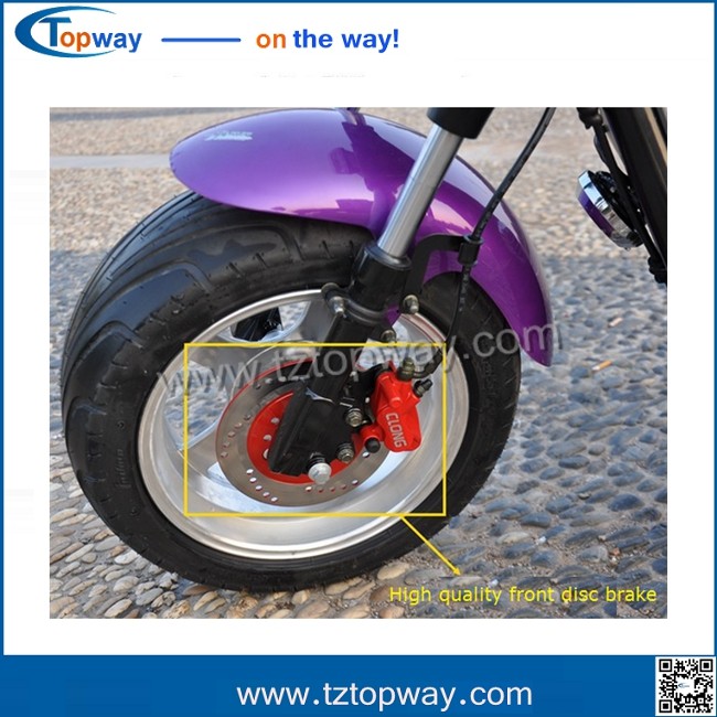 18*9.5 inch big tyre 1000w 60v harley electric scooter no folding stand up citycoco