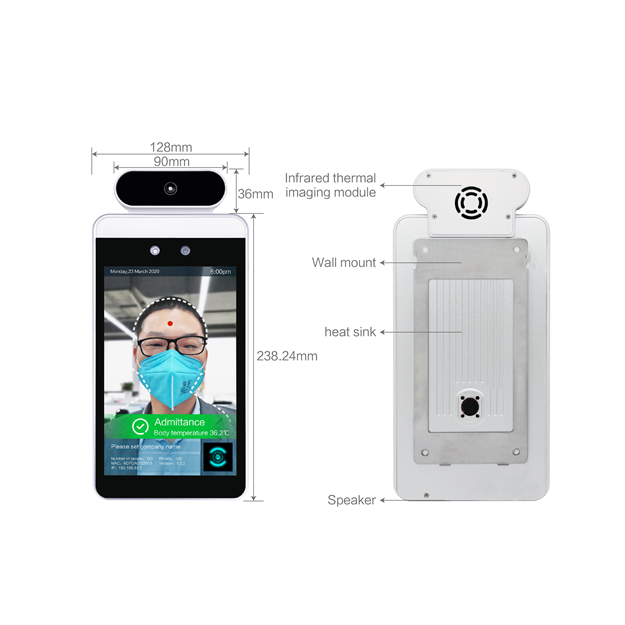 Facial Recognition Door Access Controller With Body Temperature Detector