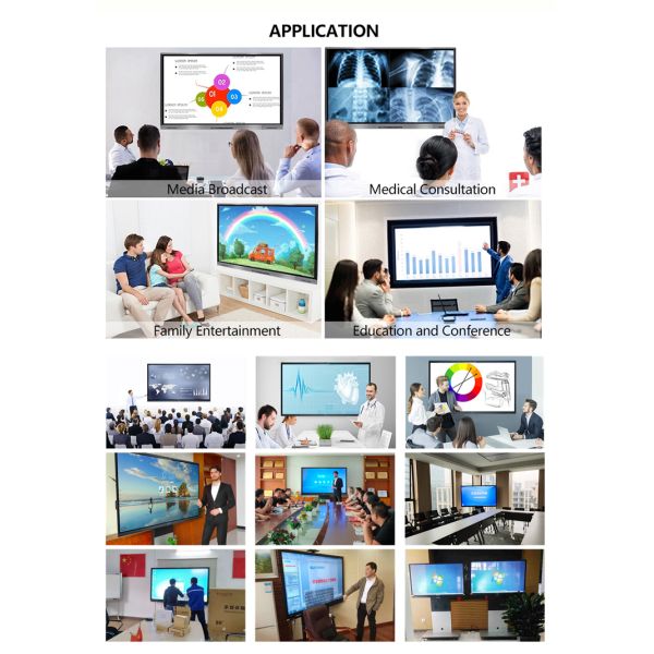 75" Smartboard Projector Touch Screen Interactive Digital Board Interactive Flat Panel For Education With Window System