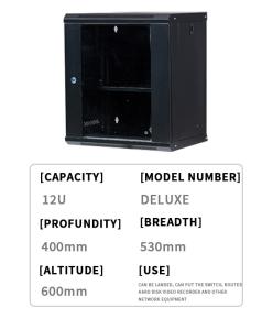 China 6U/9U/12U Small Network Rack Black For Network Infrastructure wholesale