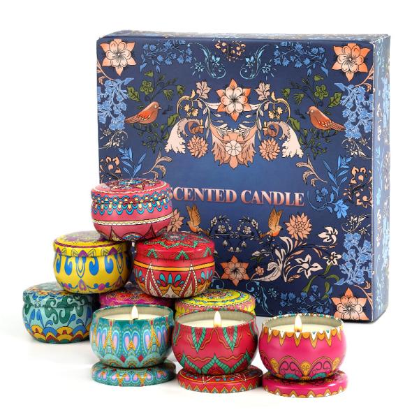 Quality 9 Pack Gift Set Burning Time About 12H Portable Nature Soy Wax for sale
