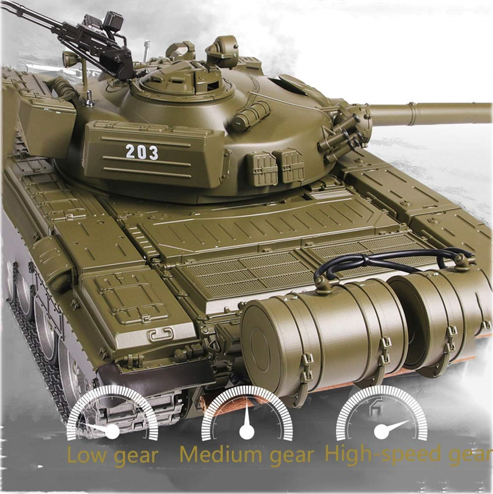 1/16 RC Tank Shooting Toy Car Electric Boys Toys with Music Smoke and Remote Control