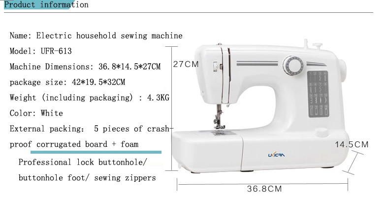 Chinese Star Product Singer Hand Sewing Machine for Straight End Button Holes
