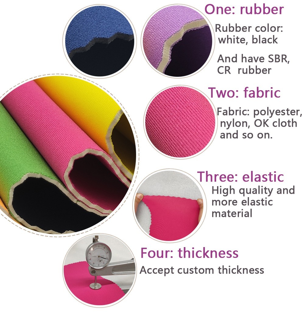Solid Color Embossed Neoprene Fabric Waterproof Soft Sublimation