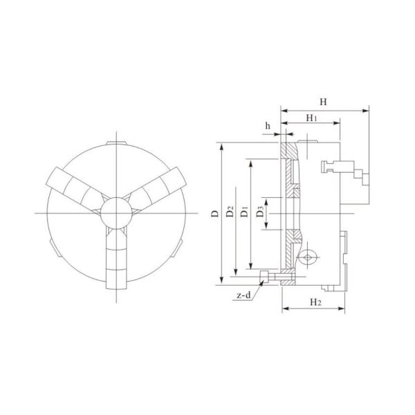 3 Jaw Self Centering Manual Chuck Power Lathe Chuck 125mm