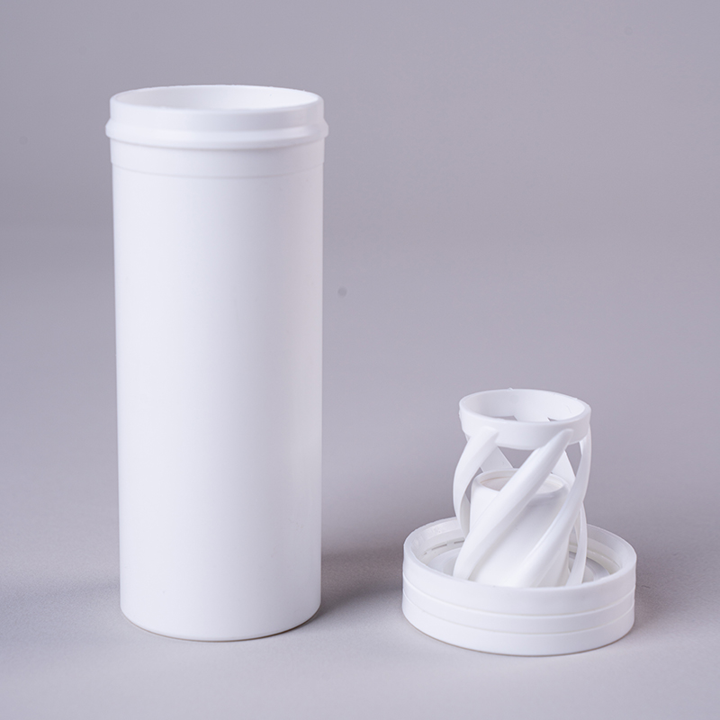 2024 PP Material Offset Printing Effervescent Tablets Bottle with Desiccant Flip Cover