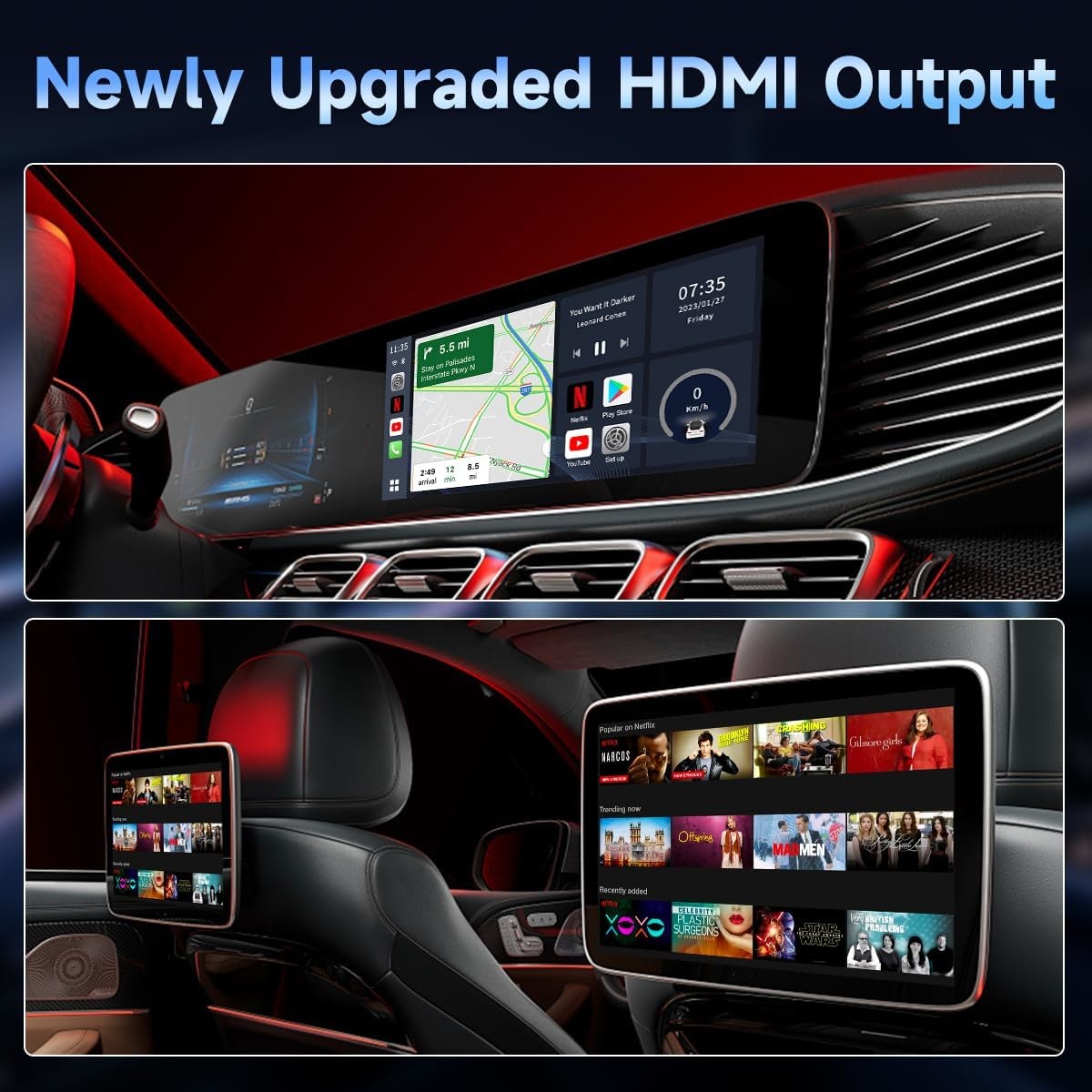 Android 13.0 Wireless Adapter CarPlay Multimedia Video Box CPC200-TBox UHD SDM660 8G 128Gb