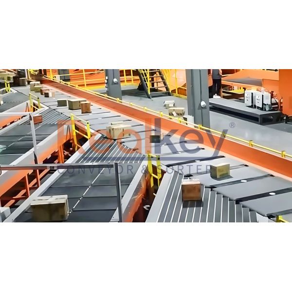 Automatic Cross Belt Sorter Flexible High Performance For Express Logistics