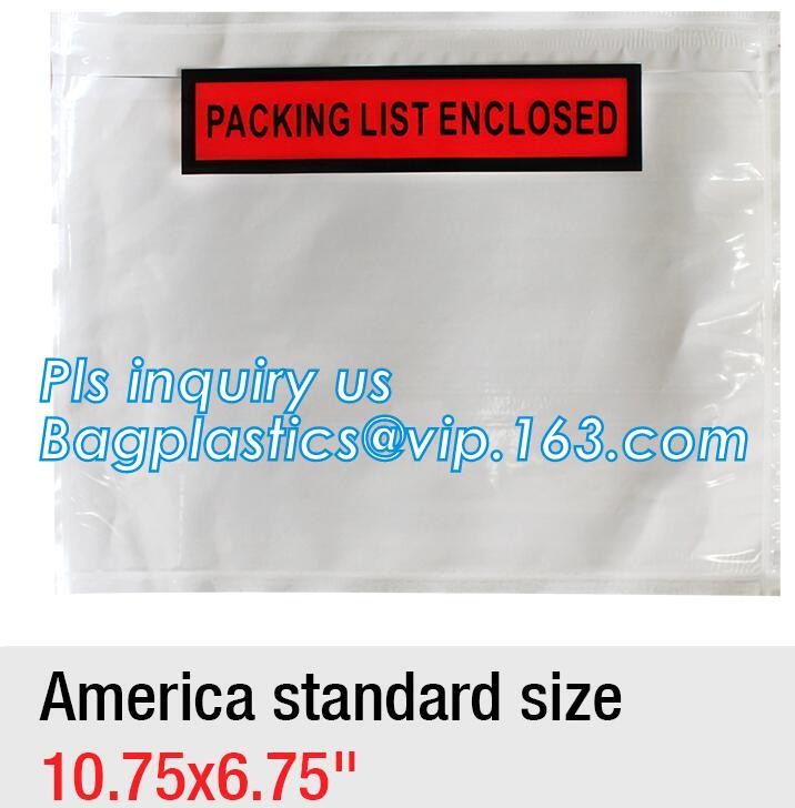 TNT DHL shipping packing list document envelopes, packing list padded envelope, tamper proof express use plastic packing