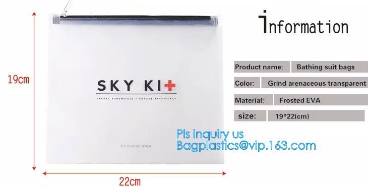 PVC Stationery ruler set packaging bag with slider, fabric slider zip bags, slider PVC cosmetic bag,pencil bag