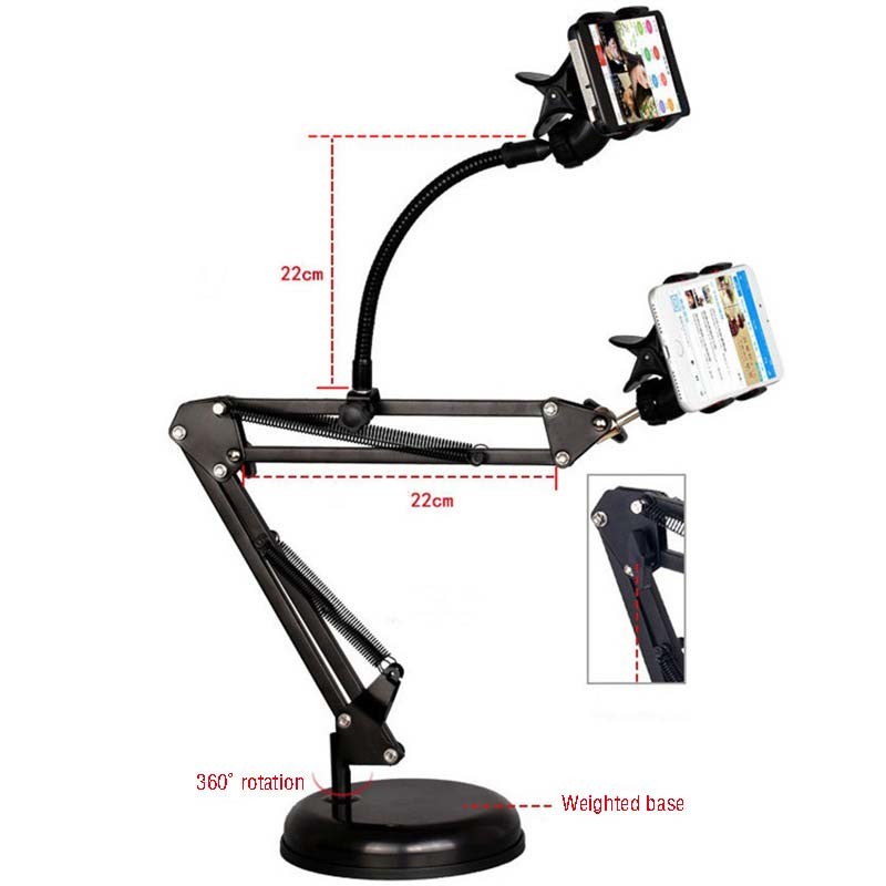 360 Degree Rotatable 22cm Tripod Stand Mobile Holder , Cell Phone Tripod And Remote