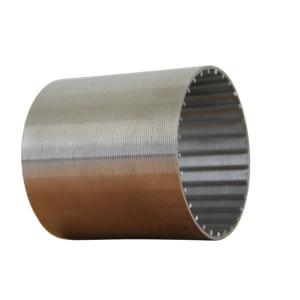 China Custom Johnson pipe Wedge Wire Wrapped Screen Steel Drum Filter Tube for Fish Pond Supplier on sale