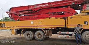 China Benz Actros Chassis 2012 Used Putzmeister Concrete Pump 46m with After-sales Service wholesale