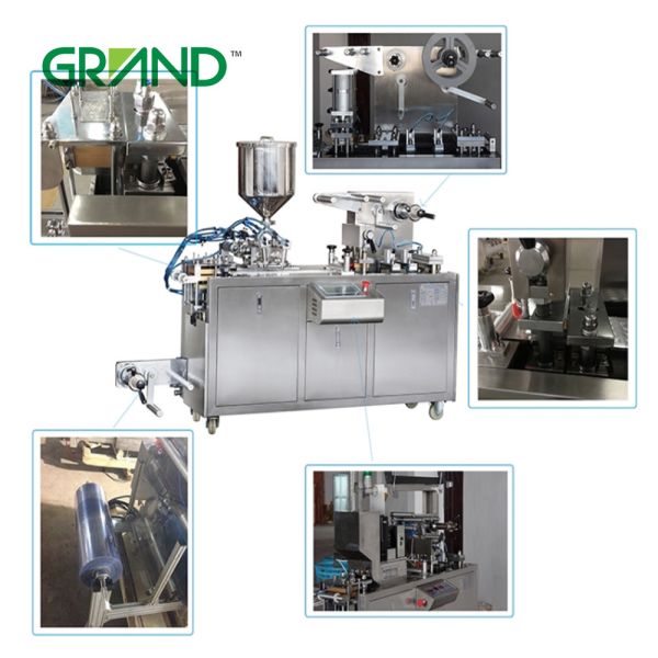 Alu/PVC Blister Packing Machine Small Liquid For Chilli Sauce DPP80 Automatic