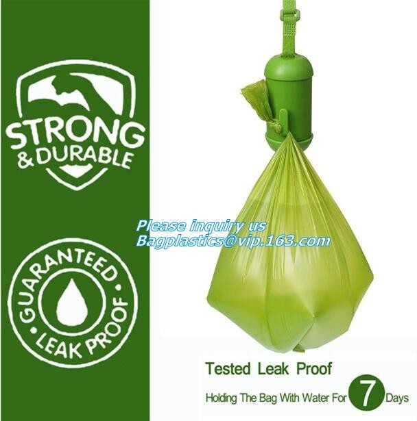 Disposable PE dog poop bag with printing, Pet Compostable disposable biodegradable plastic garbage bag