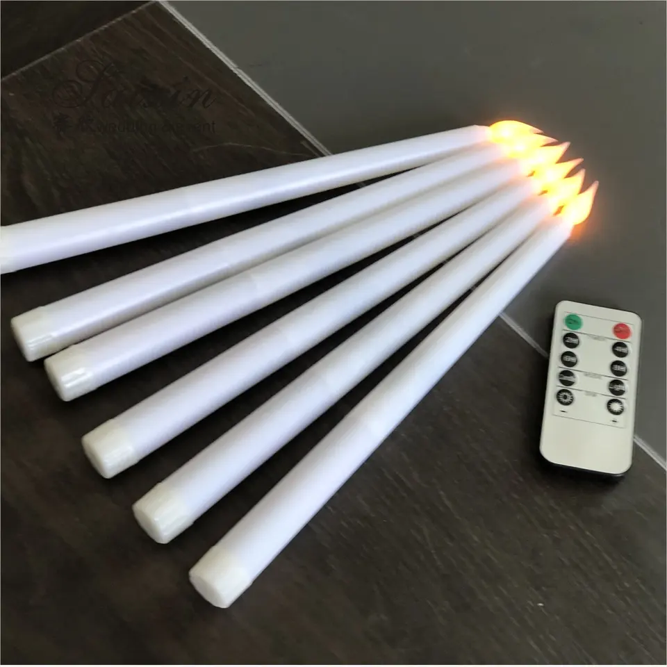 LED Taper Wedding Candles Centerpieces Decoration Remote Control Long