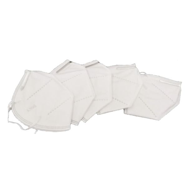 Filter level 95% White Earloop 5 Ply PP Non-woven Disposable KN95 Face Mask