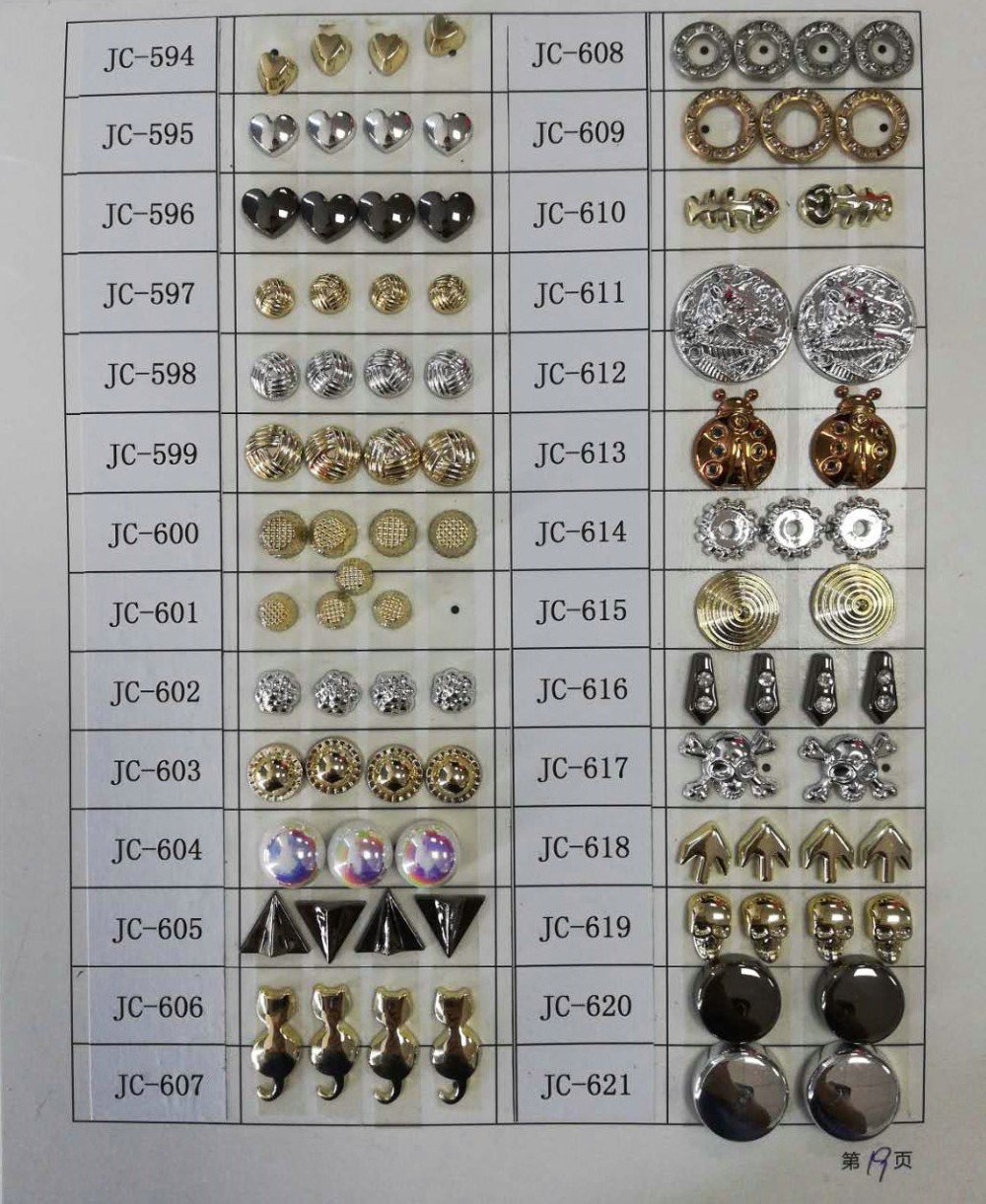 2021garment accessory rhinestone decoration plastic rivet for women shoes
