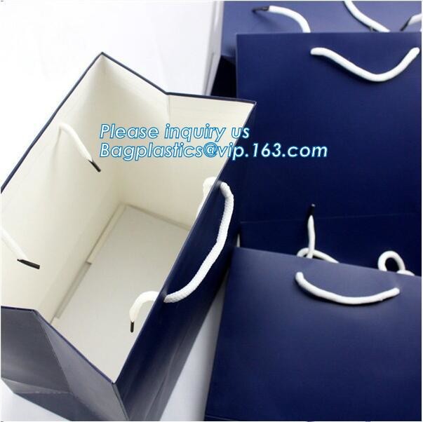 Fashion Custom Printing Luxury Gift Shopping Carrier Paper Bag With Your Own Logo Print,strong twisted handle black leat