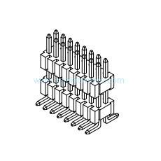 Quality Dual row 1.27*1.27mm surface mount pin header connector for sale