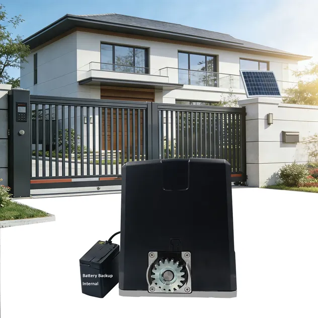 BLB Series Brushless DC Sliding Gate Opener with No Mechanical Limit Switch DC24V Safe Low Voltage and IP65 High Protection