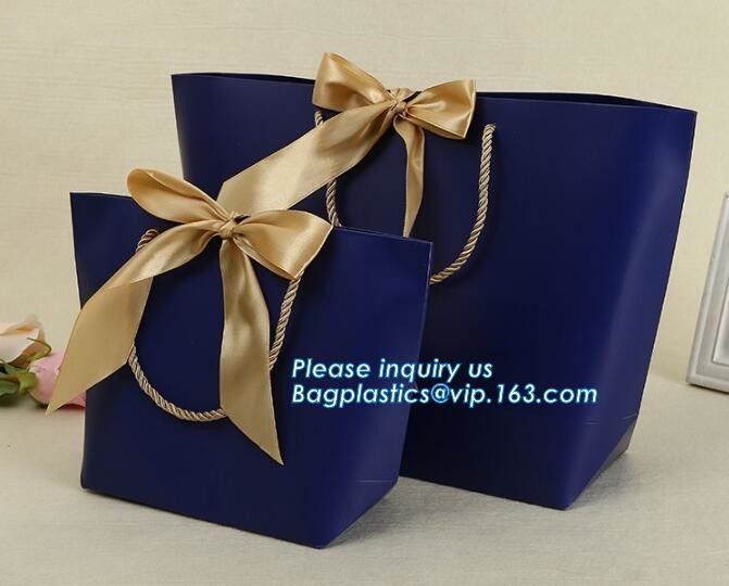 Customized Cut Printed Coated Paper Shopping Bag with Matt Lamination,rope handle custom logo printed white paper bag