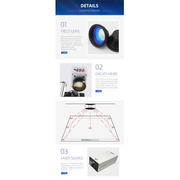 3W 5W 10W 15w Mini Portable Desktop Red Light Focusing System Color UV Laser Marking and Engraving Machine