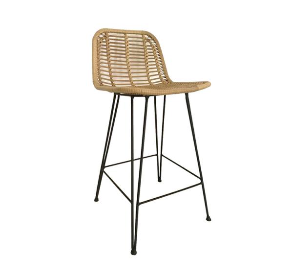 Quality Wicker 52cm Width 52cm Depth Woven Counter Stool For Restaurant for sale