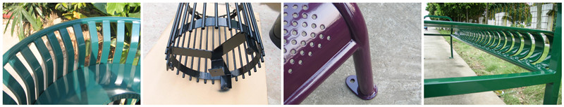 Matte Grey Embedded Outdoor Bollard Powder Coated Metal Material For Road Traffic