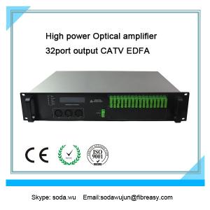 fiber optical amplifier 2U rack  32 port  output CATV EDFA  19dBm each port output power