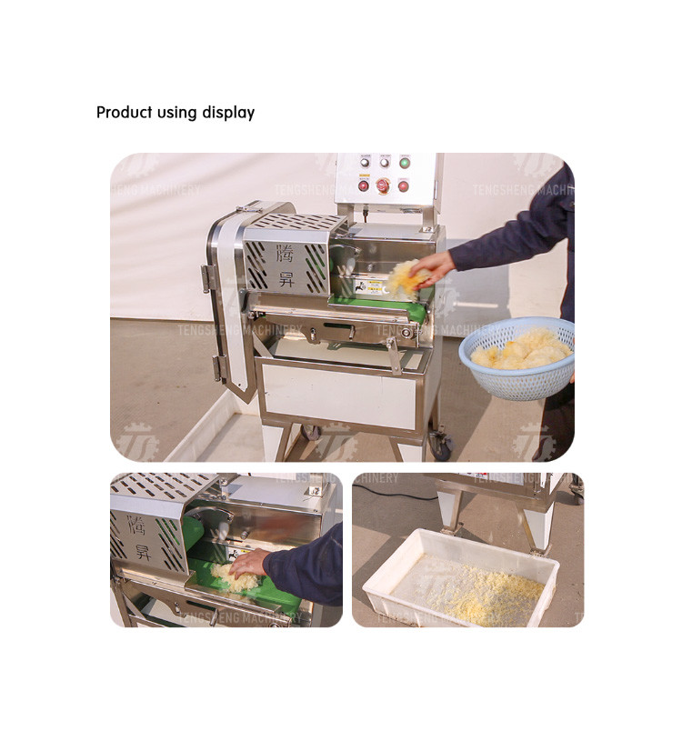 1.25KW 800Kg / Hour Vegetable Cutting Machine Potato Slicer Cubes